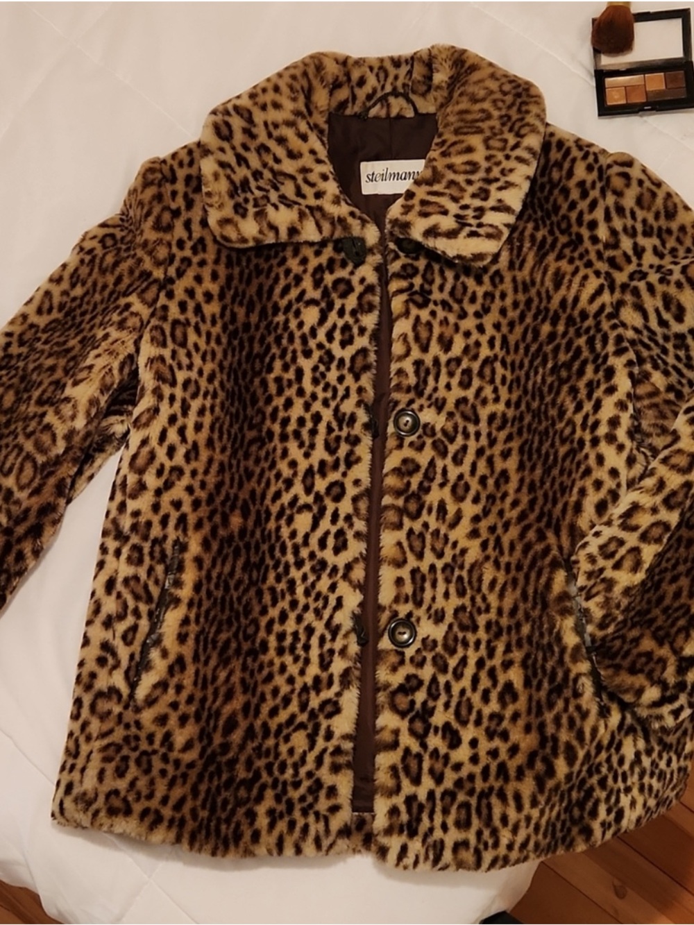 Leopard Print Faux Fur Coat